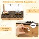 Wooden toy kitchen playset with stove top, rotatable knobs, and removable sink for imaginative play and outdoor fun.