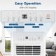 Control panel of the 32 Pints/Day Portable Quiet Dehumidifier with LED display and adjustable fan speeds for easy.