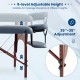 Portable folding massage table showcasing 9-level adjustable height from 25'' to 35'', ideal for various therapy uses.