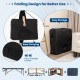 Portable folding massage table in navy with carrying case, featuring easy storage and adjustable height for versatile.