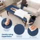 Portable folding massage table in navy with high-density sponge, waterproof surface, and adjustable features for.