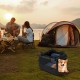 Portable foldable pet carrying bag with mesh windows and comfy cushion, perfect for outdoor travel with pets.