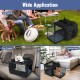 Portable foldable pet carrying bag with mesh windows, comfy cushion, and side pockets for travel and home use.
