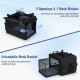 Portable foldable pet carrying bag with mesh window and openings for easy access, ideal for travel and daily use.