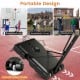 Portable basketball hoop with adjustable height, shatterproof backboard, and wheels for easy movement in various.