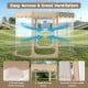Pop Up Bubble Tent 10x10 FT with 540° panoramic views, featuring double-layer mesh windows and roll-up doors for.