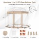 Spacious 10x10 FT clear bubble tent for 8-10 people, featuring panoramic views and weatherproof design for outdoor.