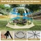 Pop Up Bubble Tent with dual roll-up doors and side windows, 8.5 x 8.5 FT, perfect for 5-6 people in beige.