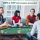 Foldable 84 x 42 inch green poker table top with 10 cup holders, perfect for game rooms and gatherings.