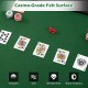 Portable 84 x 42 inch green poker table top with casino-grade felt surface, ideal for 10 players and easy to transport.