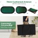 Portable 84 x 42 inch foldable poker table top with cushioned armrests and carrying bag, perfect for 10 players.