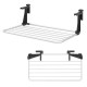 Portable aluminum clothes and towel drying rack with adjustable brackets, featuring 7 bars for versatile hanging.