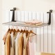 Portable aluminum clothes drying rack with adjustable brackets, featuring 7 bars for hanging multiple items indoors or.