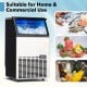Portable stainless steel commercial ice maker with 33 lbs bin capacity, producing 110 lbs of ice daily for home and.