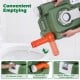Portable camping toilet with a 22 L detachable waste tank, splash-free spout, and level indicator for easy emptying.