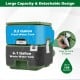 Portable camping toilet with 22 L detachable waste tank, level indicator, and ergonomic seat for easy outdoor use.