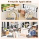 Portable clothes drying rack with extendable design, aluminum frame, ideal for indoor and outdoor drying needs.