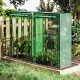 Portable mini greenhouse with roll-up zippered door, green PE grid cover, ideal for small spaces and promoting plant.