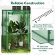 Portable mini greenhouse with heavy-duty metal frame and PE grid cover, ideal for small spaces and plant growth.