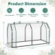 Portable mini greenhouse with PE cover, zippered door, and sturdy metal frame, ideal for backyard or garden use.
