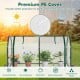 Portable mini greenhouse with waterproof PE cover and zippered door, ideal for protecting vegetables in any garden.