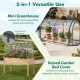 Portable mini greenhouse with PE cover and zippered door, ideal for protecting vegetables and plants in your garden.