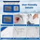 See-through acrylic lid and detachable lint filter of the blue portable washing machine for easy laundry management.