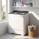 Portable washing machine with twin tub design, 18 lbs washer, and 8 lbs spinner combo for efficient laundry at home.
