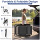 Portable zero gravity chair set of 2 in gray, featuring a foldable design and side tray for easy transport and storage.