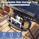 Detachable side storage tray with cup holders and slots for phone and tablet on the Portable Zero Gravity Chair.