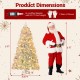 Pre-lit artificial Christmas tree with snow flocked tips, warm white LED lights, and vivid frosted red berries for.