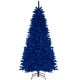 7 ft pre-lit artificial Christmas tree in vibrant royal blue with 340 LED lights and 3 lighting modes for festive decor.