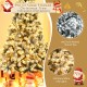 6 ft pre-lit snow flocked artificial Christmas tree with 600 branch tips and 250 warm white LED lights for festive.