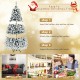 6 ft pre-lit snow flocked artificial Christmas tree with hinged design for easy assembly, perfect for home or office.