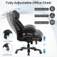 Big & Tall 400lb PU leather massage office chair with adjustable height, 6 vibrating points, and ergonomic design for.