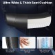 Ultra wide and thick seat cushion of the Big & Tall PU leather massage office chair for enhanced comfort and support.