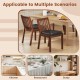 Espresso PU leather upholstered dining chair set of 2 with padded seat, ideal for kitchen, restaurant, or study use.