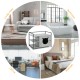 Gray hidden litter furniture cabinet with 2-tier storage shelf, perfect for living room, bedroom, or bathroom use.