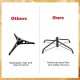 Comparison of tree bases: reinforced metal feet for stability vs. weak plastic feet for support in the PVC Artificial.