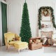 Slim pencil design PVC artificial Christmas tree in green, perfect for small spaces and festive home decor.