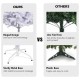 Hinged design of a 6' artificial Christmas tree with a sturdy metal base, ideal for easy setup and festive decoration.