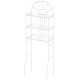 3-tier bathroom rack with an arched top in white, made of sturdy powder-coated iron for stylish over-the-toilet storage.