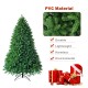 5 feet artificial fir Christmas tree made of PVC material with 600 branch tips, ideal for festive home decoration.