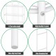 3-Tier bathroom rack featuring sturdy powder-coated iron, non-slip feet pads, and side hanging rod for efficient.