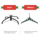 Reinforced metal stand of a 5 feet artificial fir Christmas tree, ensuring stability and durability for festive.