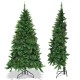 Pre-lit 5 ft artificial half Christmas tree with multi-color LED lights and sturdy metal base for festive decor.