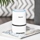 Mini Ionic 3-in-1 HEPA air purifier in white with night light function, ideal for quiet environments and efficient air.