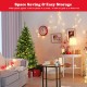 Pre-lit 5 ft artificial half Christmas tree with multi-color LED lights, perfect for space-saving holiday decor.