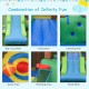 Kids inflatable bounce house with trampoline, slides, and climbing wall, made of puncture-resistant PVC fabric for.