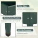 Close-up of the raised garden bed's rolled edges and sturdy screw fixation, featuring anti-slip footpads for stability.